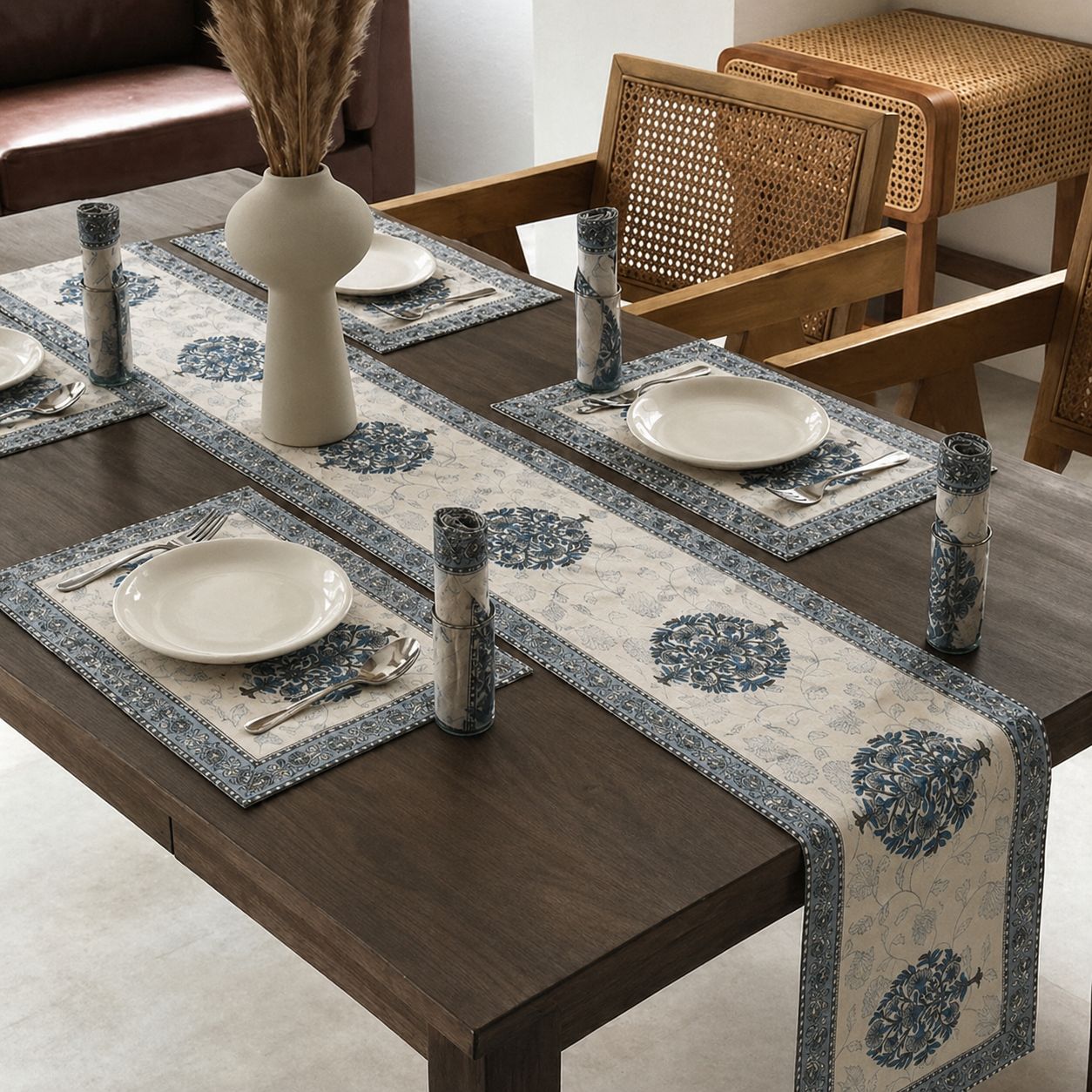 Royal Indigo Medallion - Table Runner